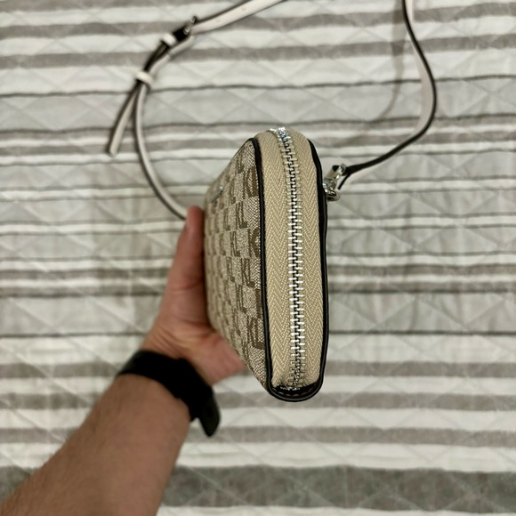 Karl Lagerfeld Paris SLG Crossbody Beige Taupe Handbag - Picture 6 of 15